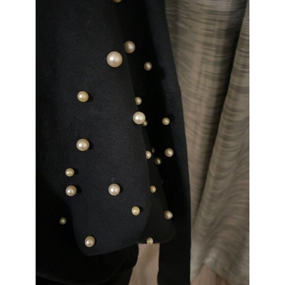 FRESHMAN JUNIORS IMITATION PEARL SWEATSHIRT, Medium , BLACK - Picture 4 of 5